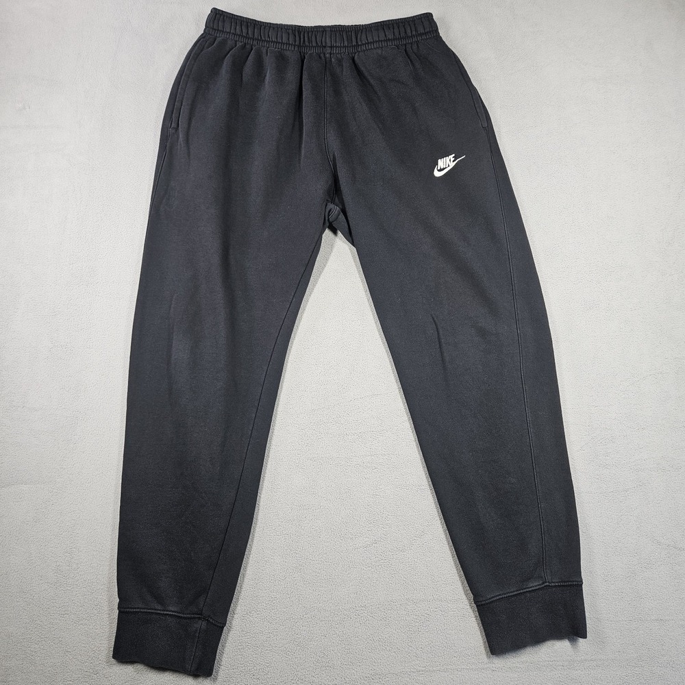 Nike Men's Jogger Sweatpants Size M Black Fleece Drawstring Pockets BV2671-010